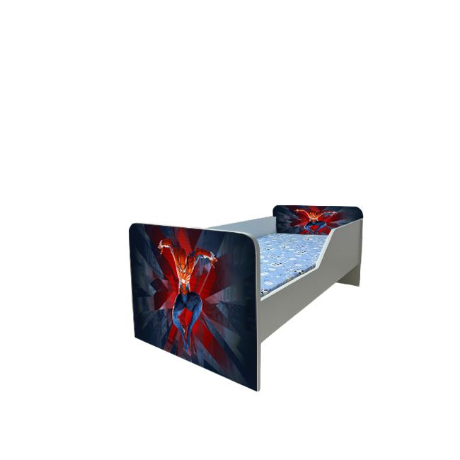 Pat De Baieti 2-16 Ani Cu Spiderman 6, Model Sleepy, Cu Saltea SafeNest 180x80 Cm Ptv6478