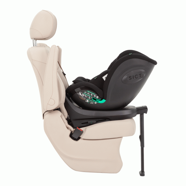 Scaun auto rotativ 360° SPS Carrello METEORIT i-SIZE R129/03 40-150 cm ISOFIX Carbon Grey PMICCRL-16001-CAGREY