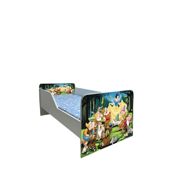 Pat Copii Alba Ca Zapada Model Sleepy 2-16 ani Cu Saltea Inclusa 180x80 Cm  Ptv5735