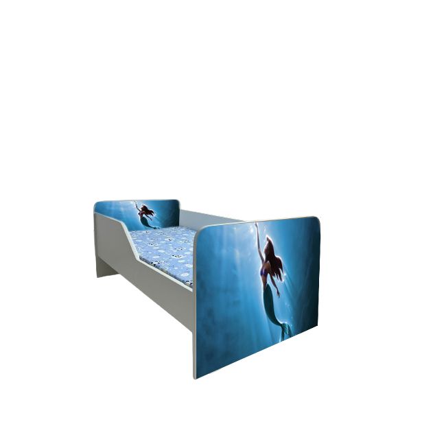Pat Copii Ariel 2 Model Sleepy 2-6 ani Cu Saltea SafeNest 130x60 Cm  Ptv5773