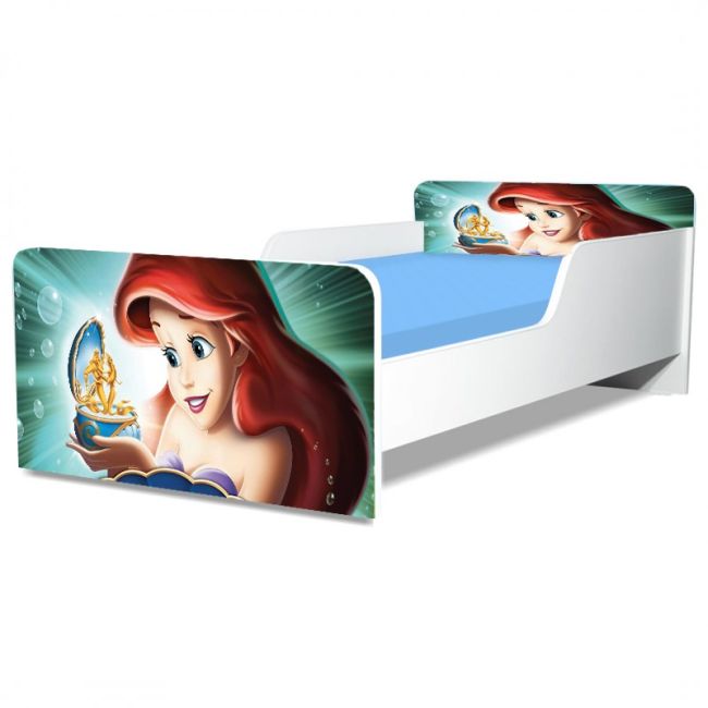 Pat Copii Ariel 3 Model Creativ 2-6 ani Cu Saltea SafeNest 130x60 Cm  Ptv4535