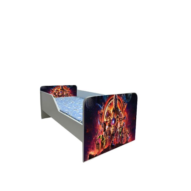 Pat Copii Avengers 2 Model Sleepy 2-8 ani Cu Saltea SafeNest 140x70 Cm Ptv5862