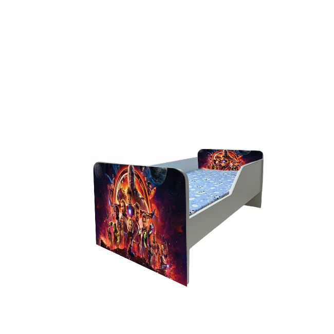 Pat Copii Avengers 2 Model Sleepy 2-12 ani Cu Saltea Inclusa 160x80 Cm  Ptv5867