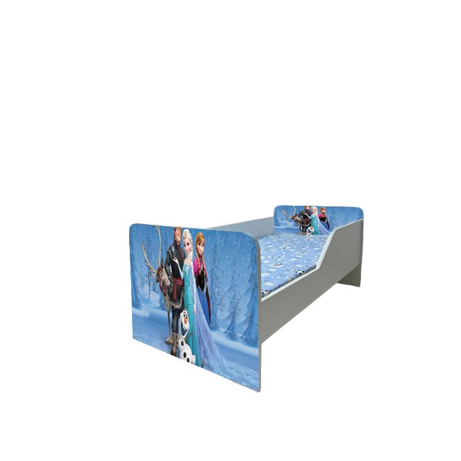 Patut Pentru Fetite 2-6 Ani Frozen 1, Model Sleepy, Cu Saltea SafeNest de 130x60 Cm Inclusa Ptv5953