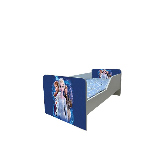 Pat Pentru Fetite 2-8 Ani Frozen 2, Model Sleepy, Cu Satea De 140x70 Cm Ptv5985