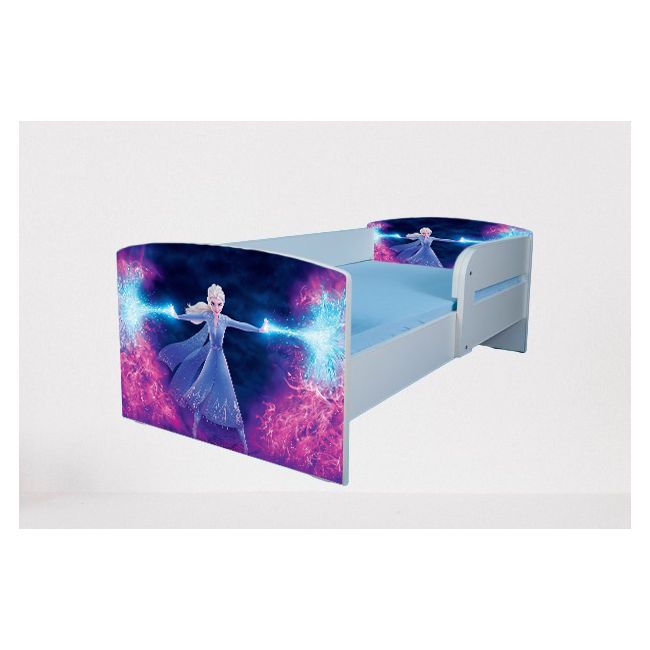 Pat Fete 2-12 Ani Frozen 3, Cu Protectie Si Saltea SafeNest de 160x80 Cm Inclusa Ptv4671