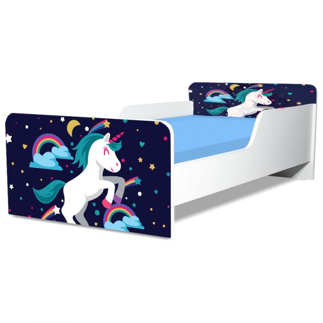 Pat Copii Little Poney Model Creativ 2-16 ani Cu Saltea Inclusa 180x80 Cm  Ptv5222