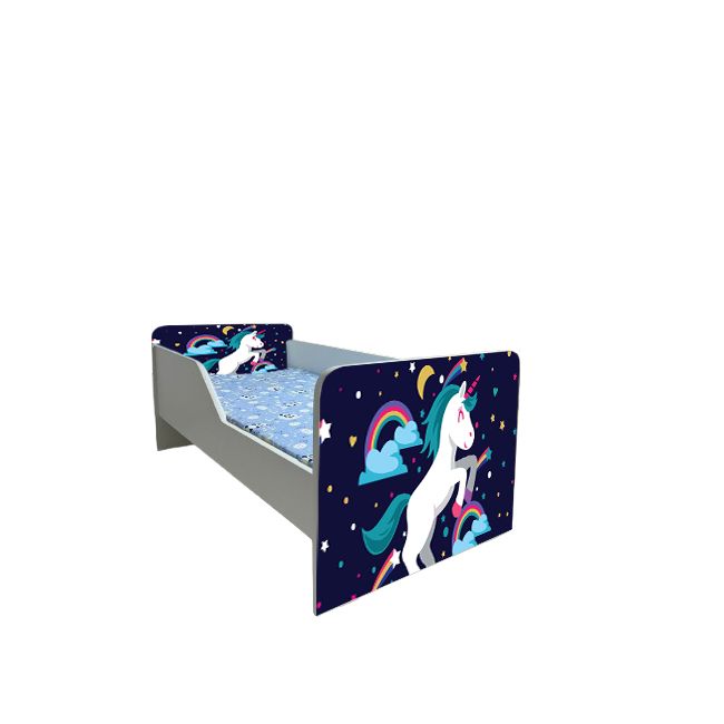 Pat fete Little Poney Model Sleepy 2-8 ani Cu Saltea SafeNest 140x70 Cm  Ptv6031