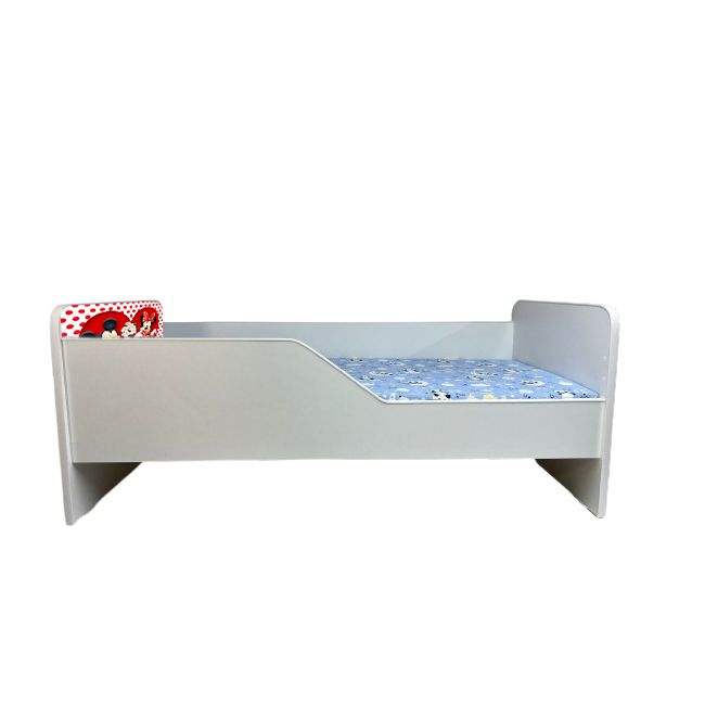 Patut Pentru Fetite Si Baietei Cu Personajele Mickey Si Minnie, Modelul Sleepy Cu Saltea SafeNest De 130x60 Cm Ptv6046