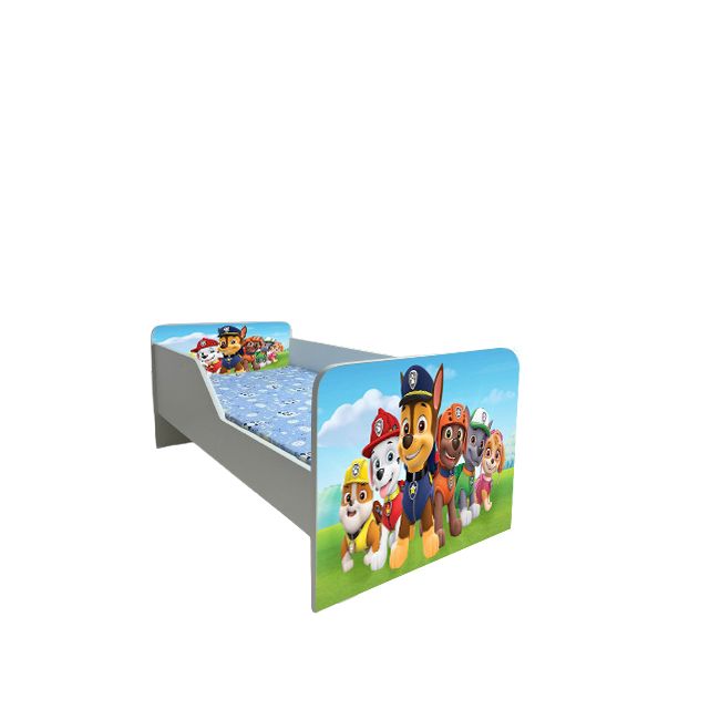 Pat Copii Paw Patrol Model Sleepy 2-6 ani Cu Saltea SafeNest 130x60 Cm  Ptv6167