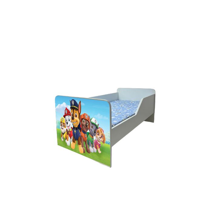 Pat Copii Paw Patrol Model Sleepy 2-6 ani Cu Saltea SafeNest 130x60 Cm  Ptv6167