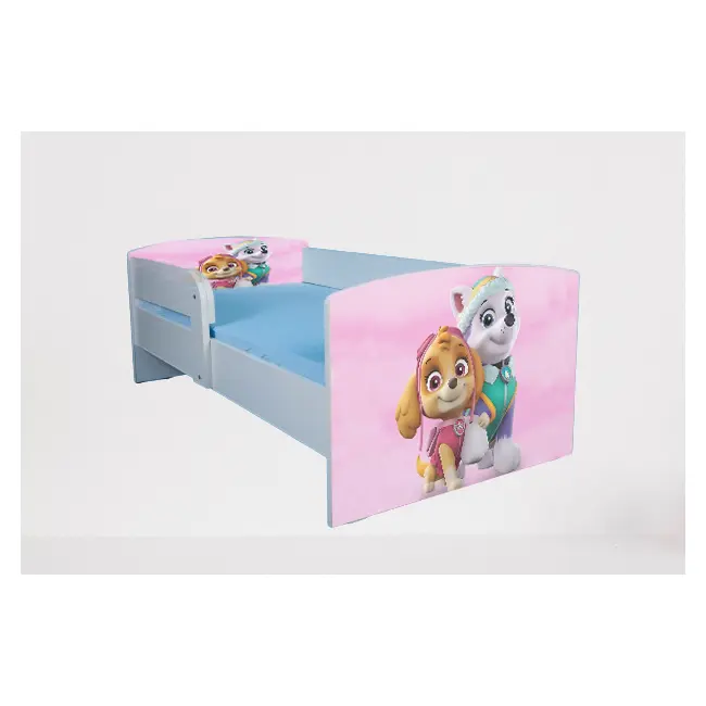 Patut Pentru Fete 2-8 Ani Paw Patrol Pink, Cu Protectie Si Saltea SafeNest de 140x70 Cm Inclusa Ptv4717