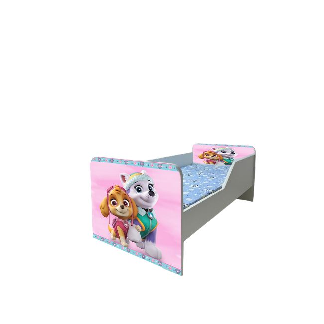Pat Copii Paw Patrol Pink Model Sleepy 2-16 ani Cu Saltea SafeNest 180x80 Cm  Ptv6162