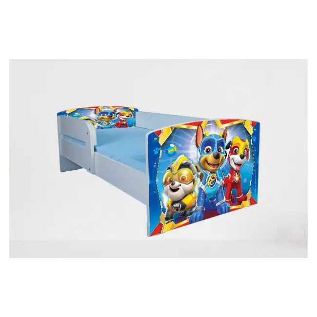 Pat Pentru Copii 2-12 Ani Paw Patrol Space, Cu Protectie Si Saltea SafeNest de 160x80 Cm Ptv4693