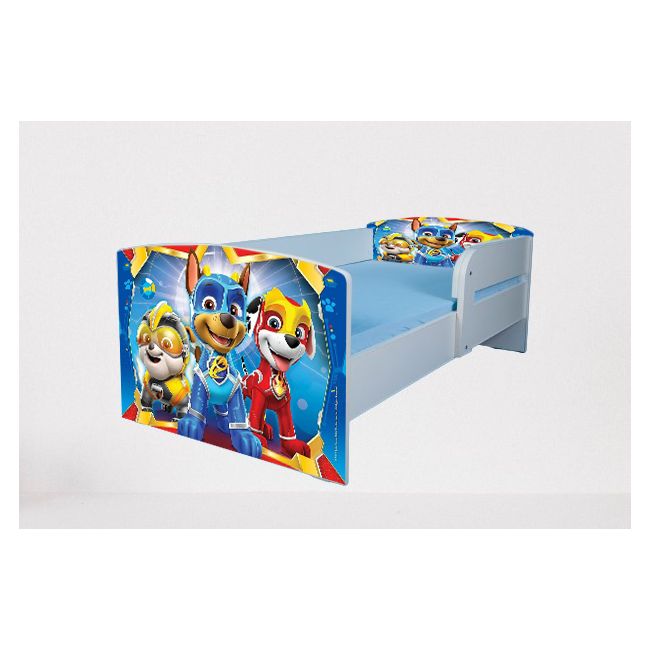 Pat Baieti 2-16 Ani Paw Patrol Space, Cu Protectie Si Saltea De 180x80 Cm Inclusa Ptv4696