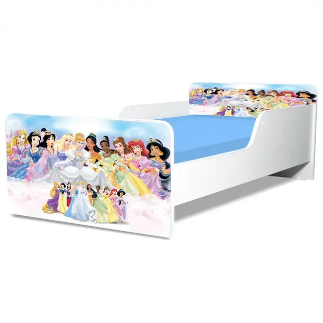 Pat Copii Princess Model Creativ 2-12 ani Cu Saltea SafeNest 160x80 Cm  Ptv5380