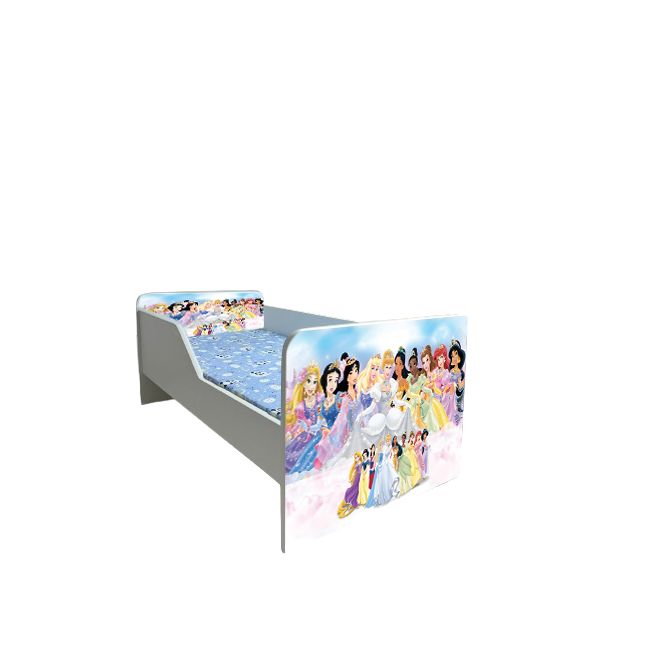 Pat Copii Princess Model Sleepy 2-8 ani Cu Saltea SafeNest 140x70 Cm  Ptv6197