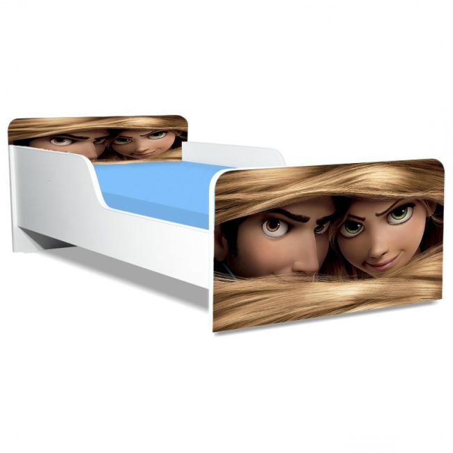 Pat Copii Rapunzel Model Creativ 2-12 ani Cu Saltea Inclusa 160x80 Cm  Ptv5396