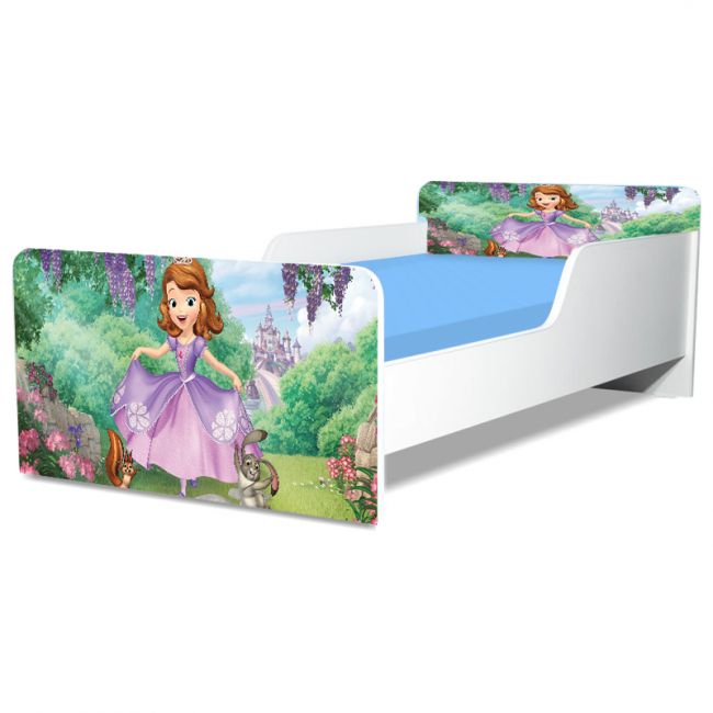 Pat Copii Sofia 1 Model Creativ 2-12 ani Cu Saltea SafeNest 160x80 Cm  Ptv5427
