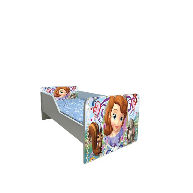 Pat Copii Sofia 2 Model Sleepy 2-8 ani Cu Saltea SafeNest 140x70 Cm  Ptv6294