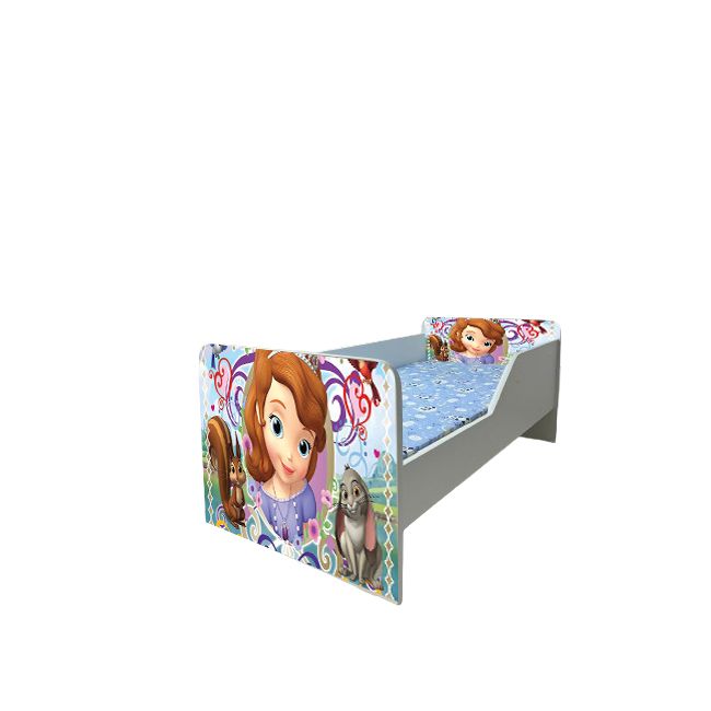 Pat Copii Sofia 2 Model Sleepy 2-8 ani Cu Saltea SafeNest 140x70 Cm  Ptv6294