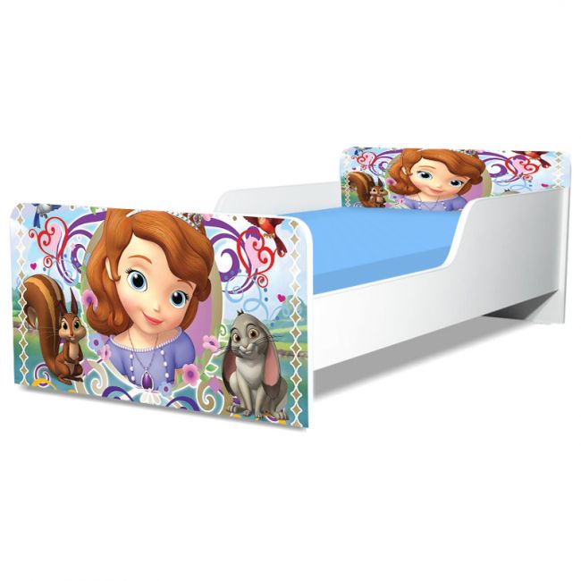 Pat Copii Sofia 3 Model Creativ 2-16 ani Cu Saltea Inclusa 180x80 Cm  Ptv5462