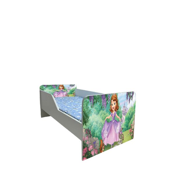 Pat Copii Sofia 3 Model Sleepy 2-6 ani Cu Saltea SafeNest 130x60 Cm Ptv6309