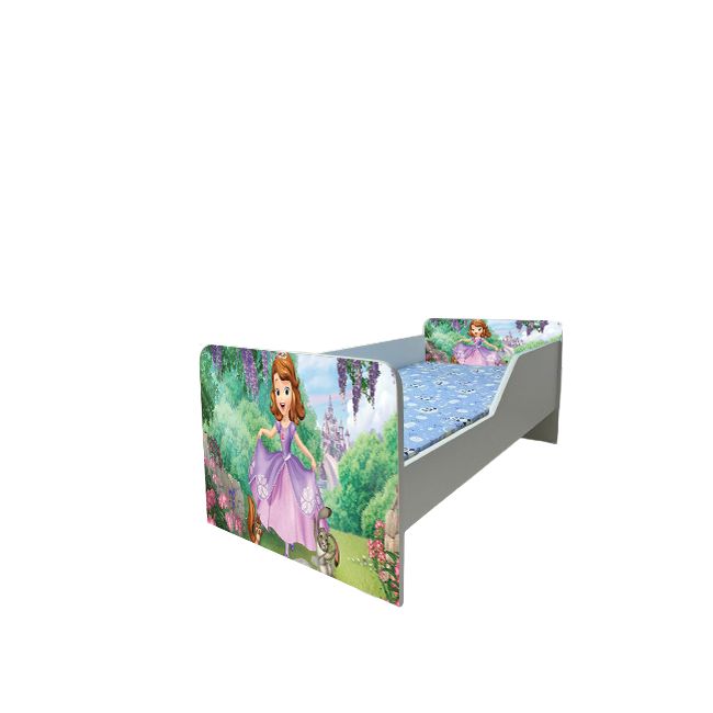 Pat Copii Sofia 3 Model Sleepy 2-6 ani Cu Saltea SafeNest 130x60 Cm Ptv6309