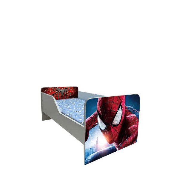 Pat Copii Spiderman Model Sleepy 2-6 ani Cu Saltea SafeNest 130x60 Cm Ptv6332