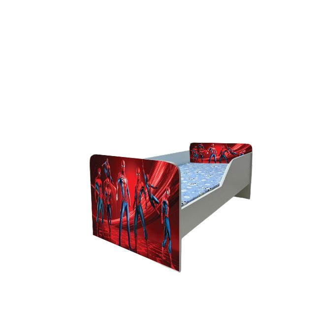 Pat Copii Spiderman 3 Model Sleepy 2-12 ani Cu Saltea SafeNest 160x80 Cm  Ptv6401