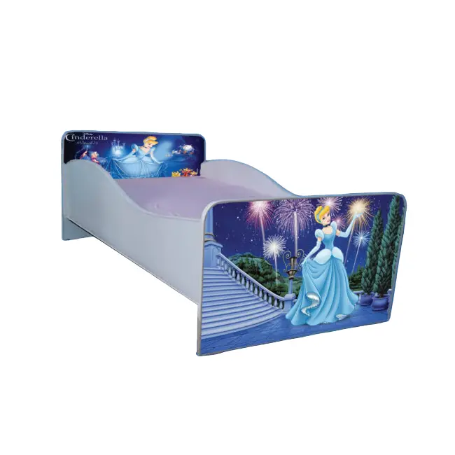 Patut pentru fetite 2-6 ani Cenusareasa, cu saltea inclusa de 130x60 Cm Ptv2188