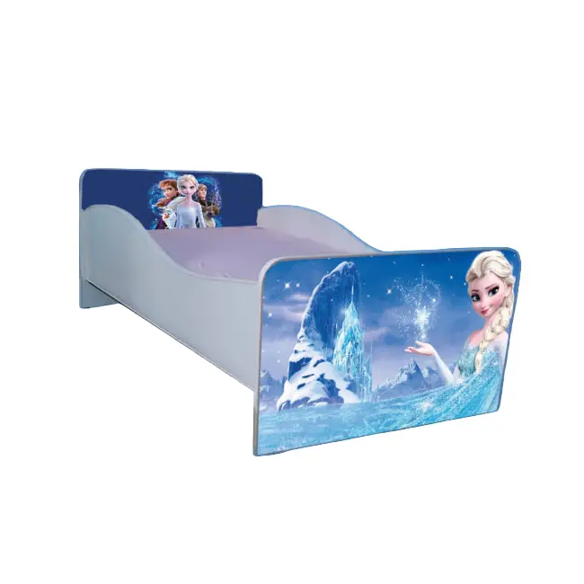 Pat pentru fete 2-8 ani Elsa, model cu saltea de 140x70 Cm Ptv4085