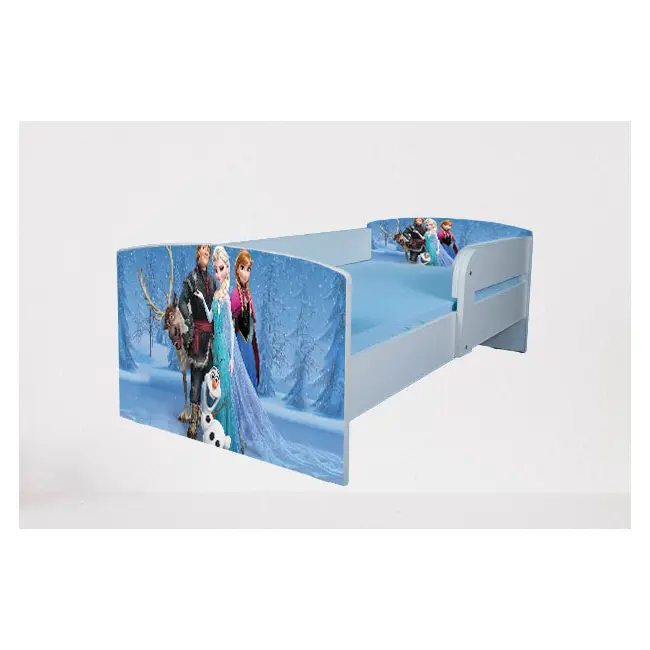 Pat Pentru Fete 2-16 Ani Frozen, Cu Protectie Si Saltea SafeNest de 180x80 Cm Incluse Ptv3908