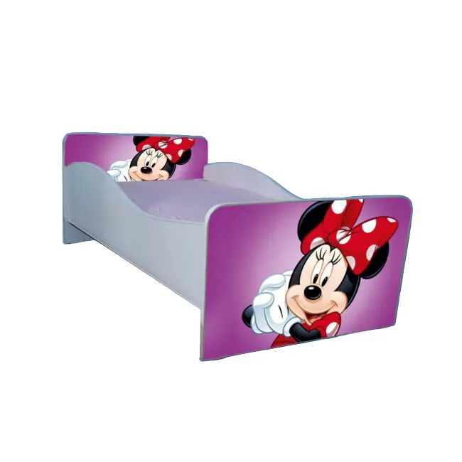 Pat pentru fete 2-16 ani Minnie, model cu saltea de 180x80 Cm inclusa Ptv4213