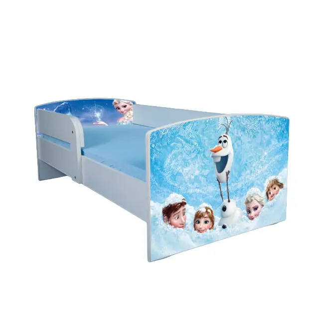 Pat fete 2-12 ani Olaf 1, Cu Protectie si saltea de 160x80 Cm inclusa Ptv3894