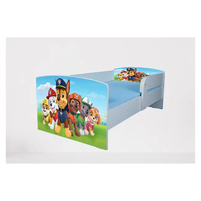 Pat Pentru Copii 2-16 Ani Paw Patrol, Cu Protectie Si Saltea SafeNest de 180x80 Cm Inclusa Ptv3816