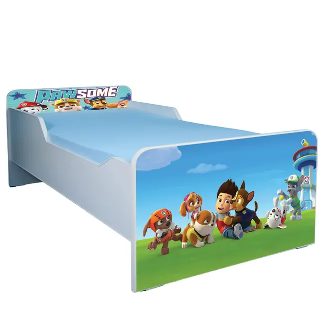 Patut Pentru Baieti 2-6 Ani Paw Patrol 2, Cu Saltea SafeNest de 130x60 Cm Inclusa Ptv3571
