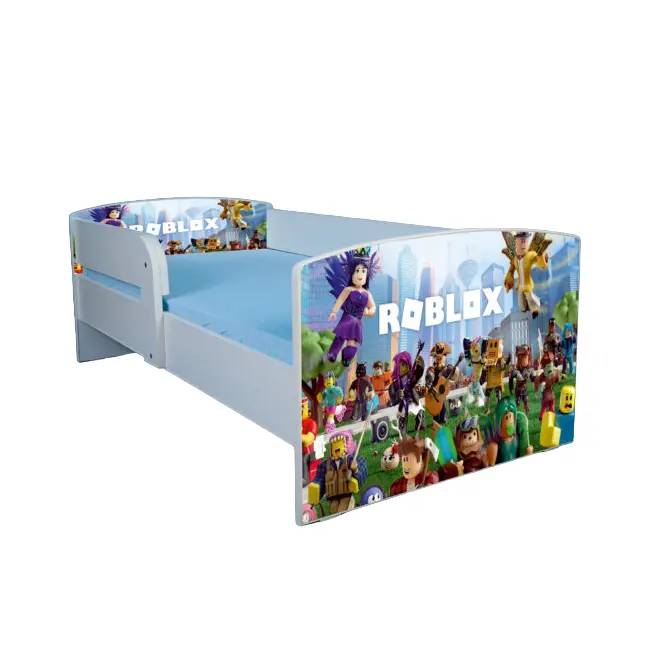 Patut pentru baieti 2-6 ani Roblox, cu Protectie si saltea de 130x60 Cm inclusa Ptv1907