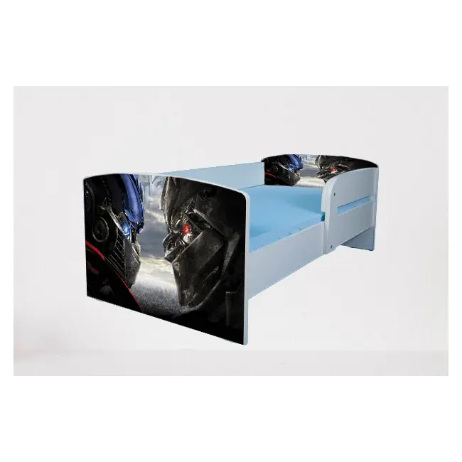 Patut pentru baieti 2-6 ani Transformers, Cu Protectie si saltea de 130x60 Cm inclusa Ptv1754