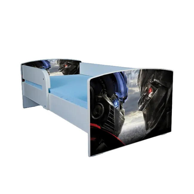 Patut pentru baieti 2-6 ani Transformers, Cu Protectie si saltea de 130x60 Cm inclusa Ptv1754