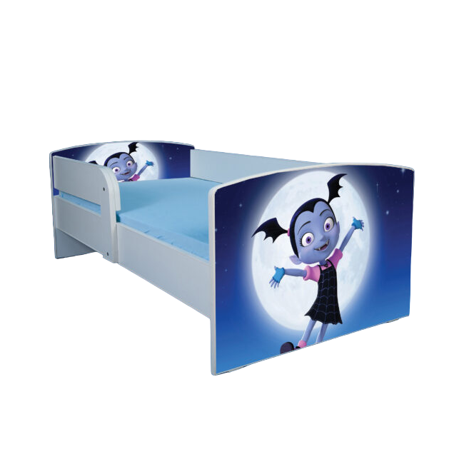 Pat pentru fete 2-12 ani Vampirita, Cu Protectie si saltea de 160x80 Cm Ptv3944