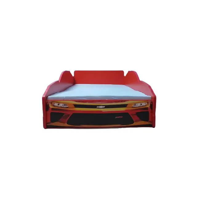 Pat Copii In Forma De Masina Iron Car 2-16 ani Cu Saltea Inclusa 180x80 Cm  CMG4407