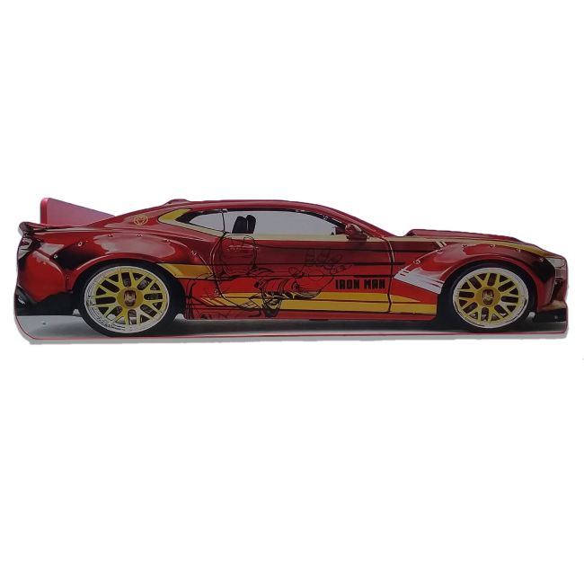 Pat Copii In Forma De Masina Iron Car 2-16 ani Cu Saltea Inclusa 180x80 Cm  CMG4407