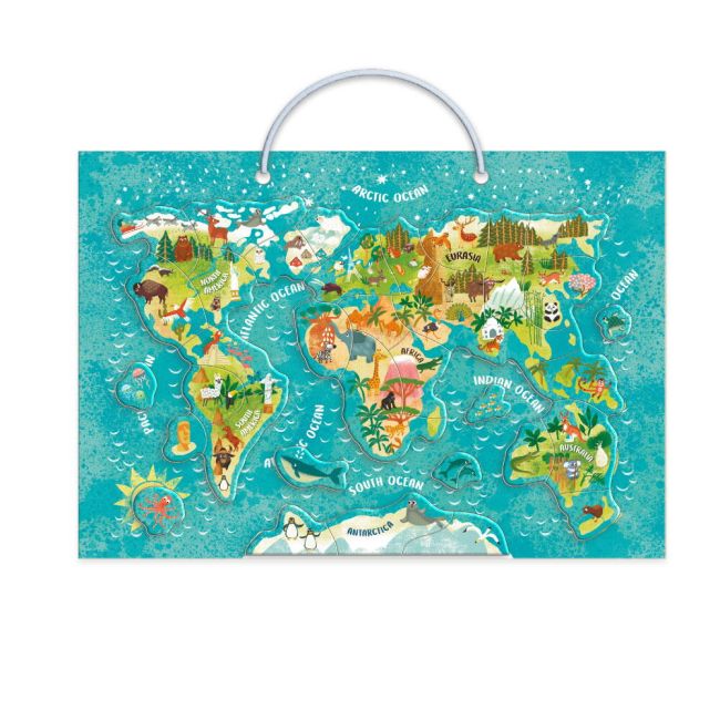 Puzzle magnetic - lumea animalelor (36 piese)