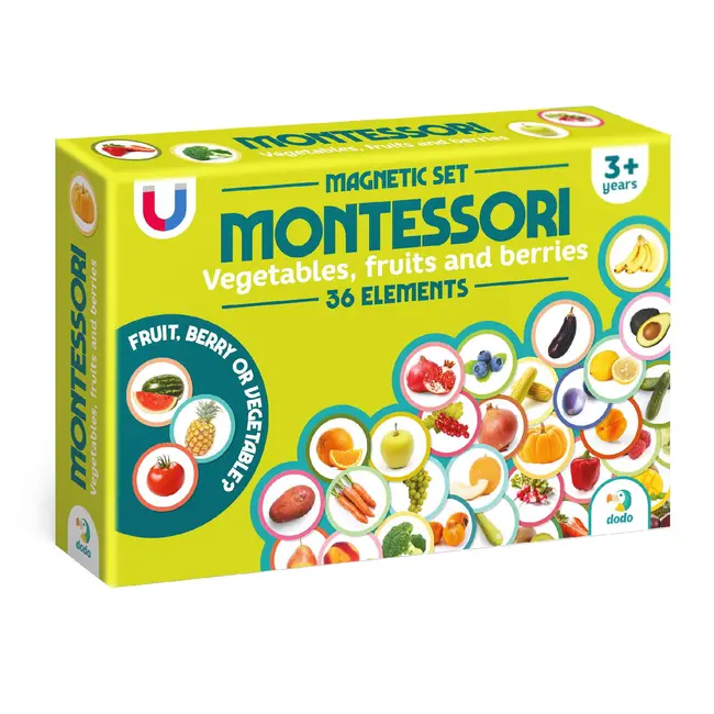 Set magneti montessori - fructe si legume