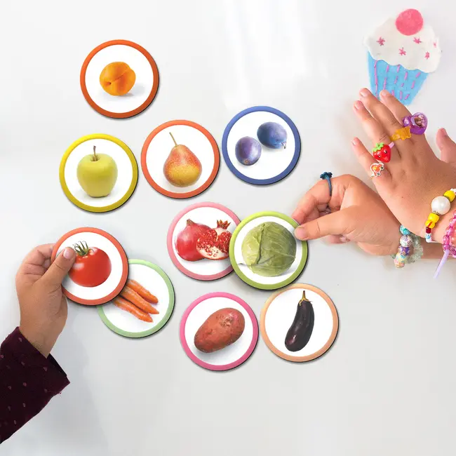 Set magneti montessori - fructe si legume