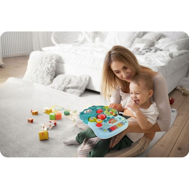 Antemergator 4 in 1 cu diverse activitati si sunete ricokids 781500 - albastru edeedi781500