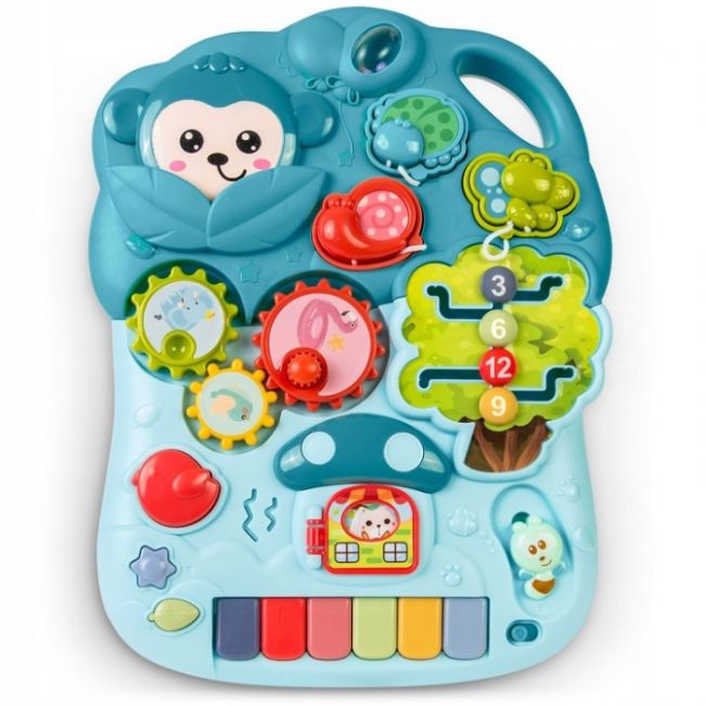 Antemergator 4 in 1 cu diverse activitati si sunete ricokids 781500 - albastru edeedi781500