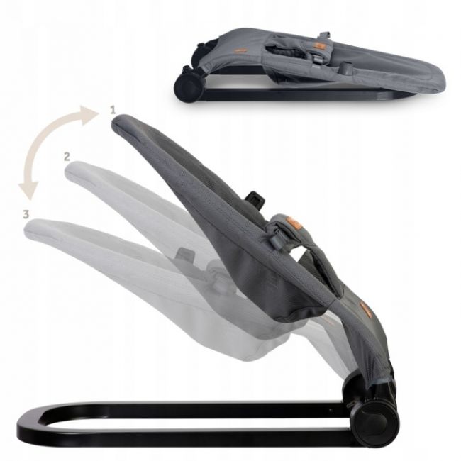 Balansoar pentru copii 2 in 1 cu jucarii, nukido 705200, gri edeedi705200