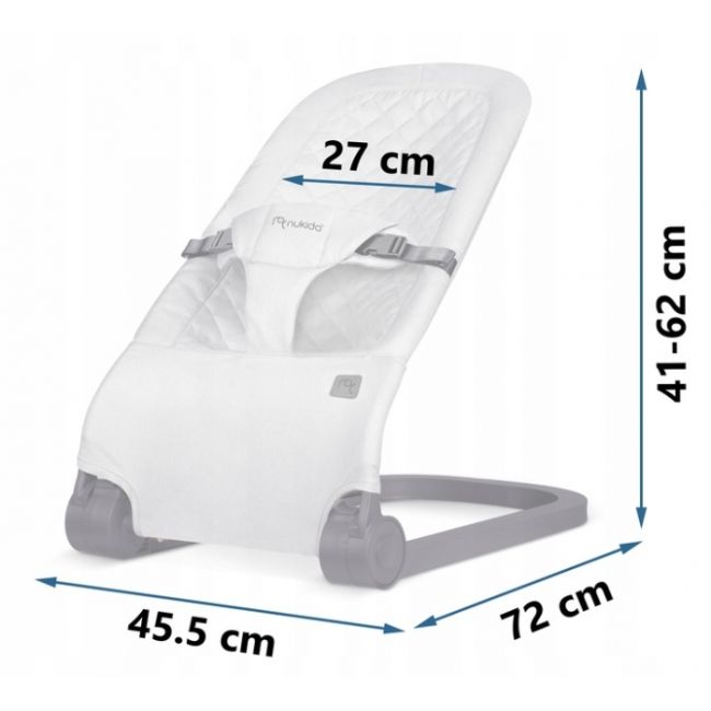 Balansoar pentru copii 2 in 1 cu jucarii, nukido 705201, gri deschis edeedi705201